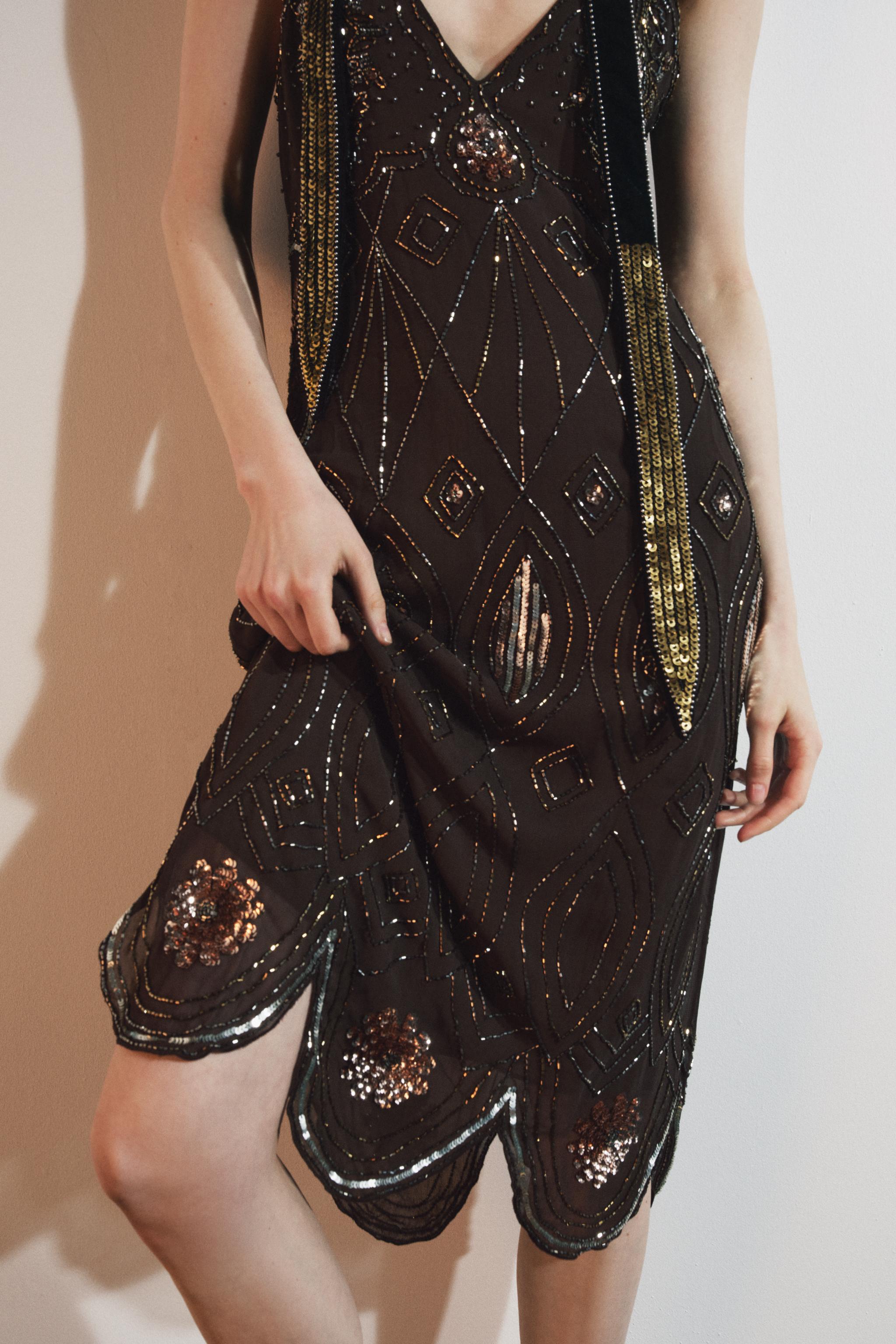 ROBE GEORGETTE PAILLETTES FANTAISIE